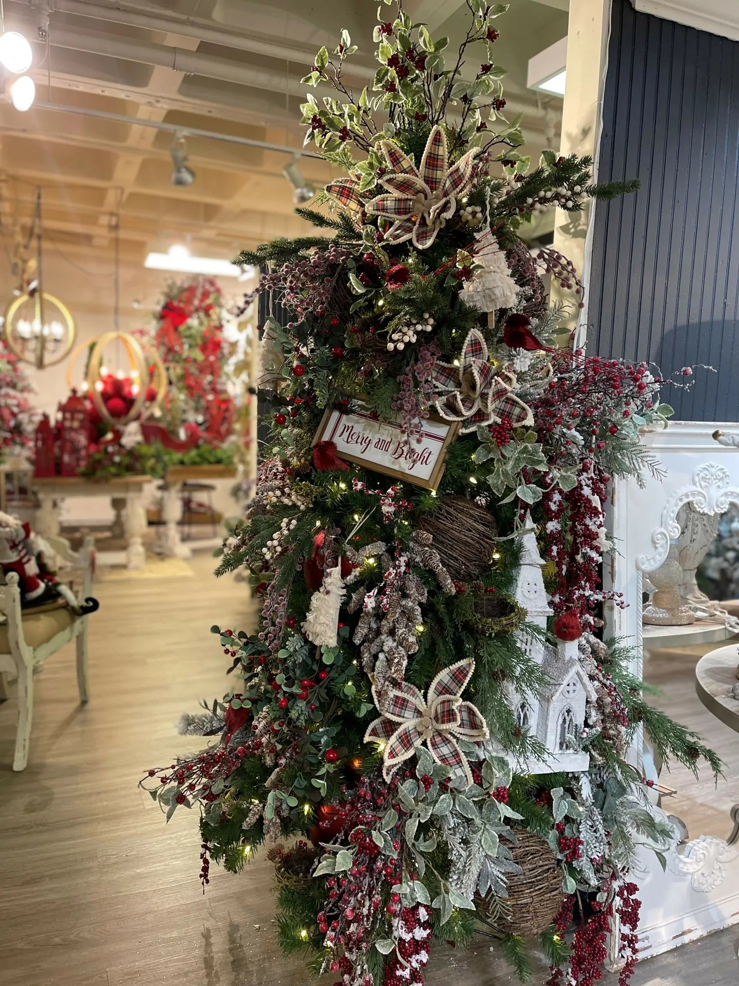 Set of 6 Fringed Tree Ornaments 4.3x7.5 Inch Elegant Christmas Decor for Home