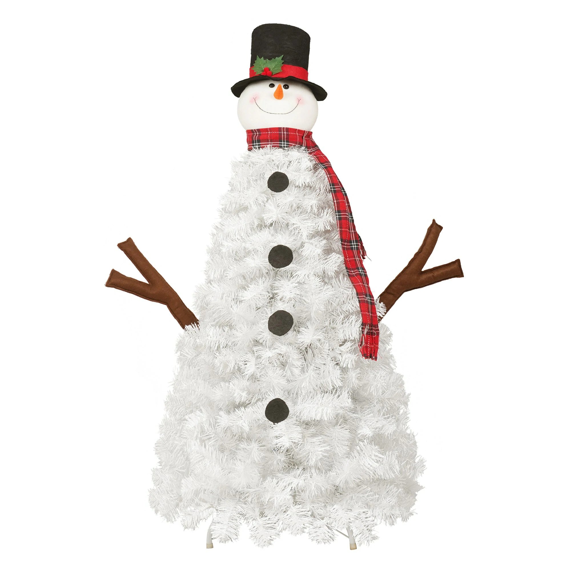 Snowman Christmas Tree 100 Lights 380 Branch Tips Xmas Decor