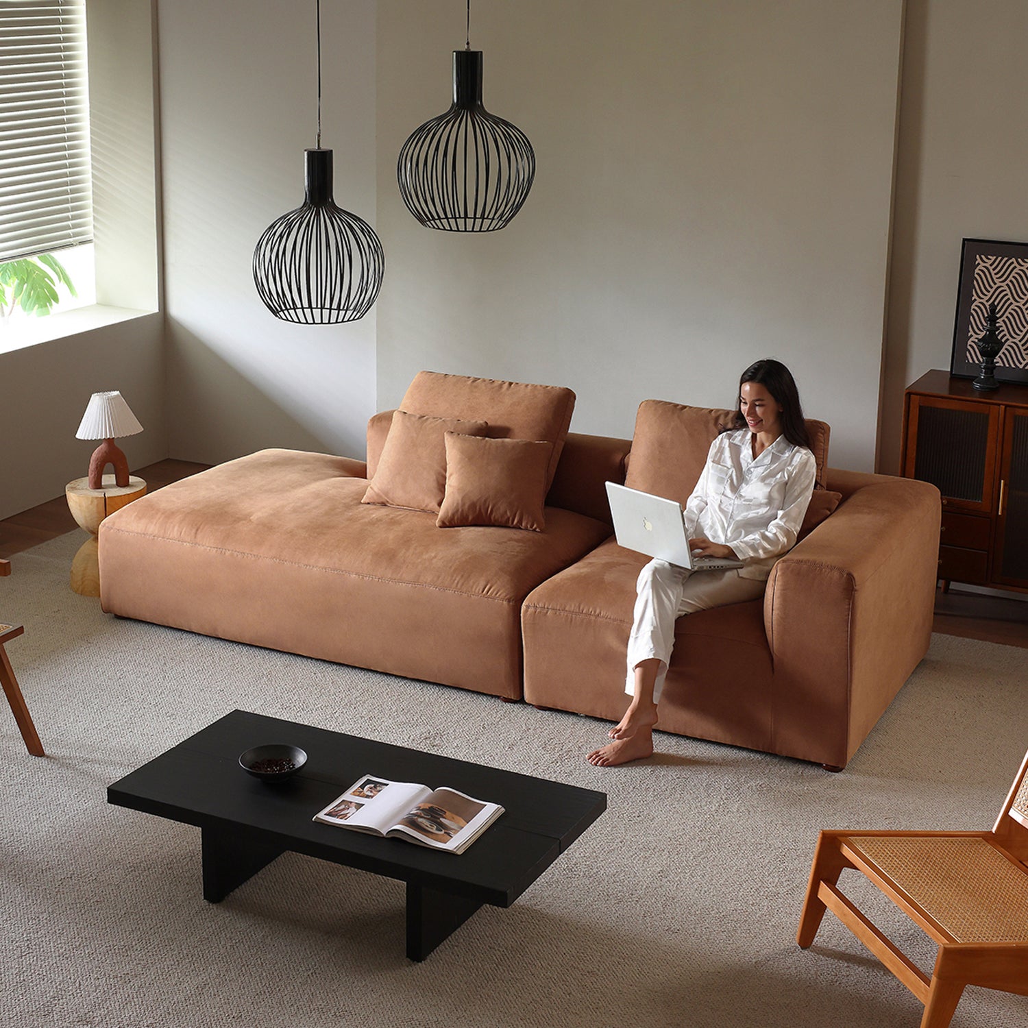 The 5th Sofa - 118 inch Facing Right Camel【Christmas Special】