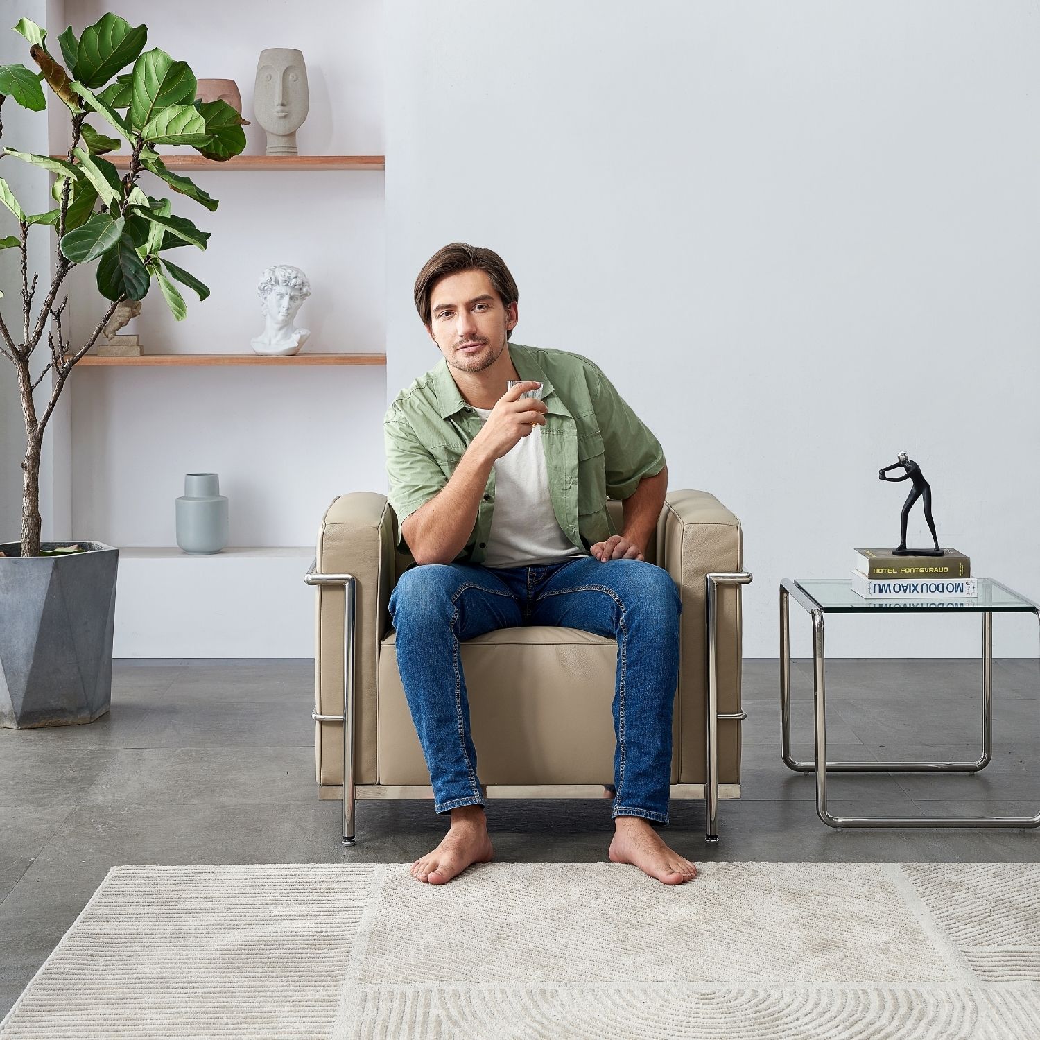 Giorgio Armchair Accent Chair Mario Capasa Sand