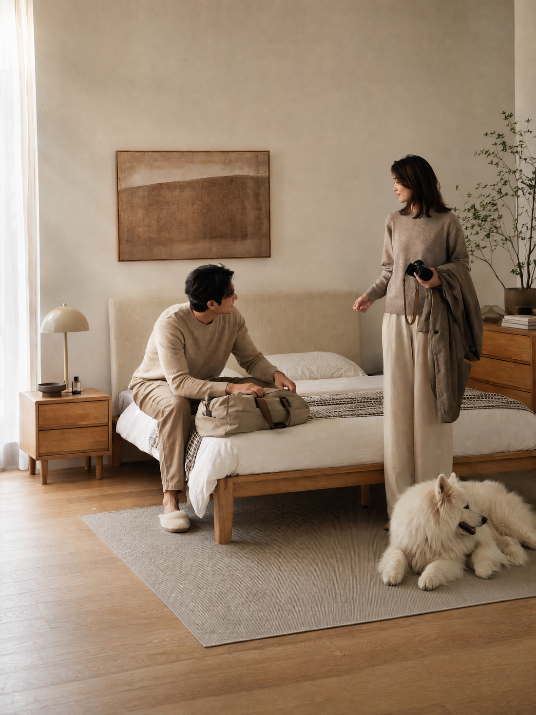 Couples preparing for a trip