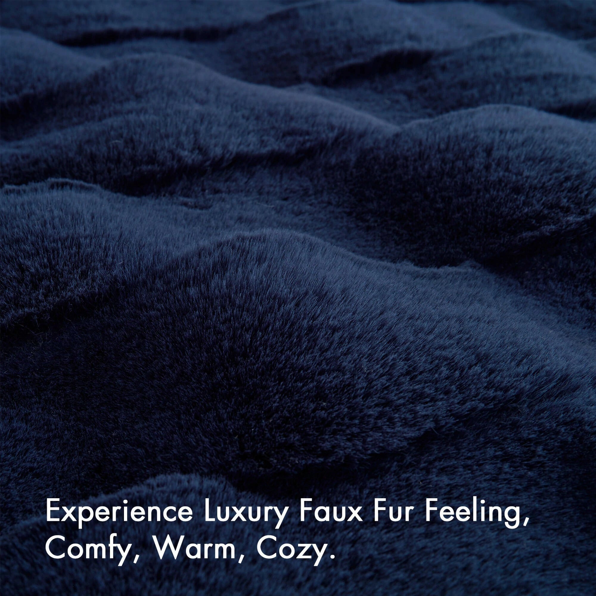 Winter Navy Throw Set-Cozy & Soft Blanket for gift