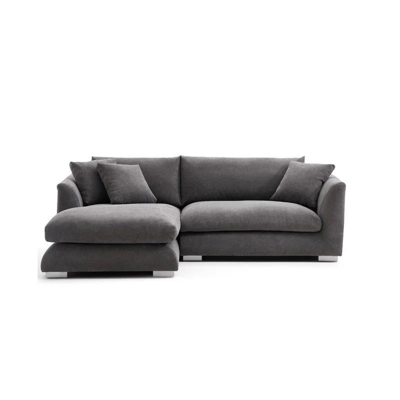 Feathers Sectional Couch Chaise Lounge 88-170 Inches