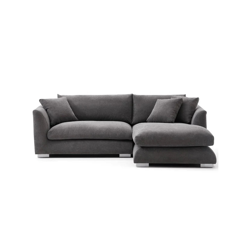 Feathers Sectional Couch Chaise Lounge 88-170 Inches