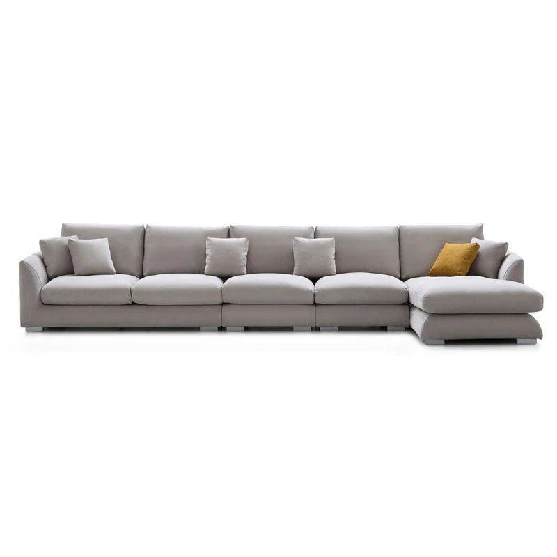 Feathers Sectional Couch Chaise Lounge 88-170 Inches