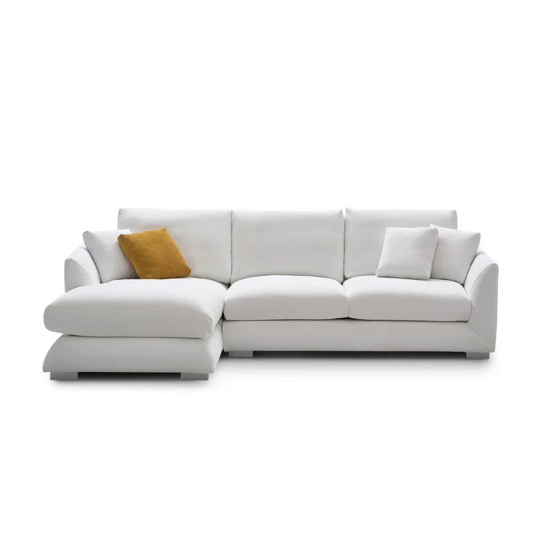 Feathers Sectional Couch Chaise Lounge 88-170 Inches