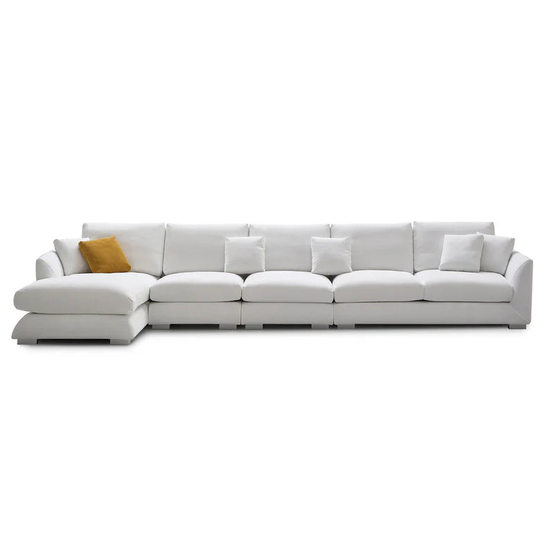 Feathers Sectional Couch Chaise Lounge 88-170 Inches