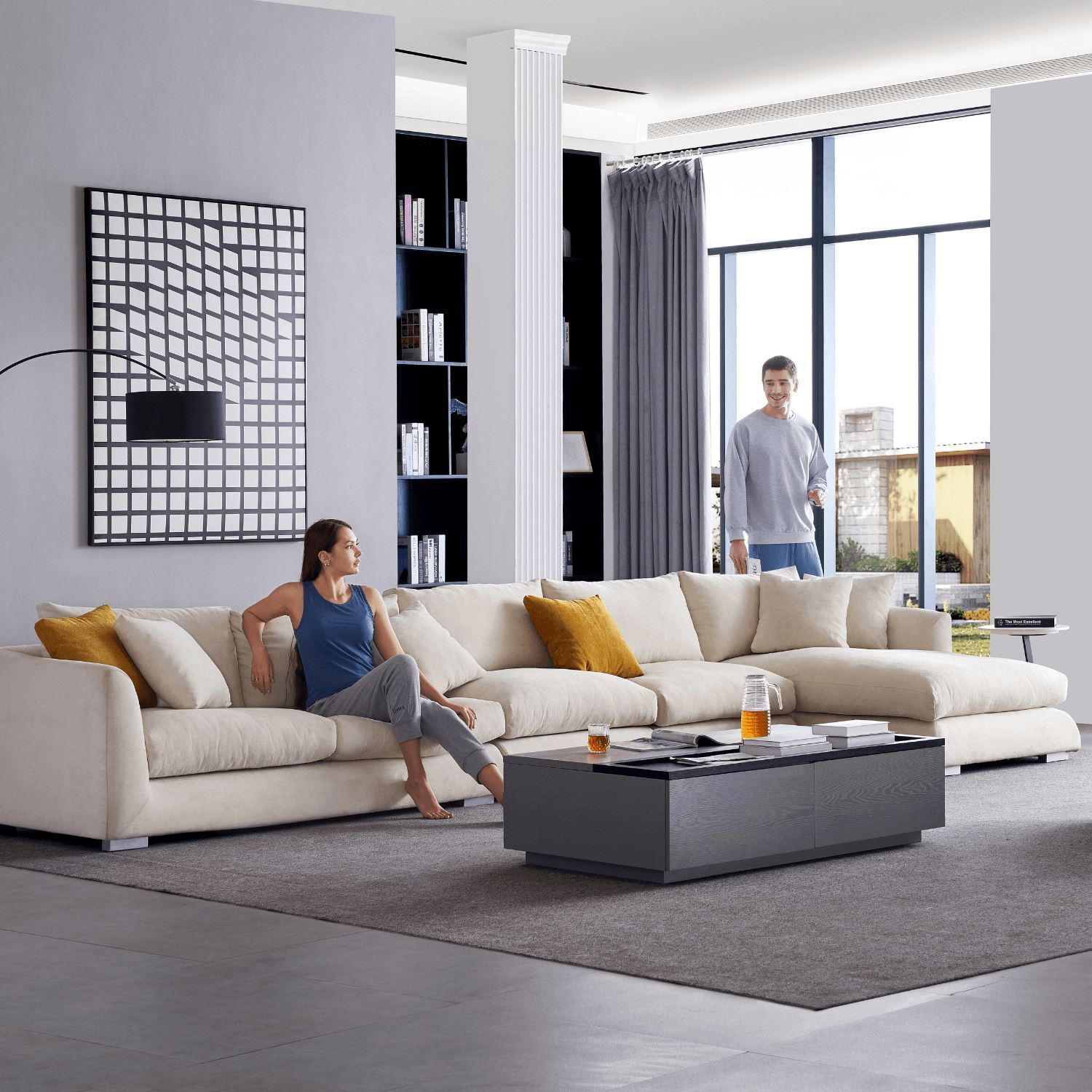 Feathers Sectional Sofa Mario Capasa 