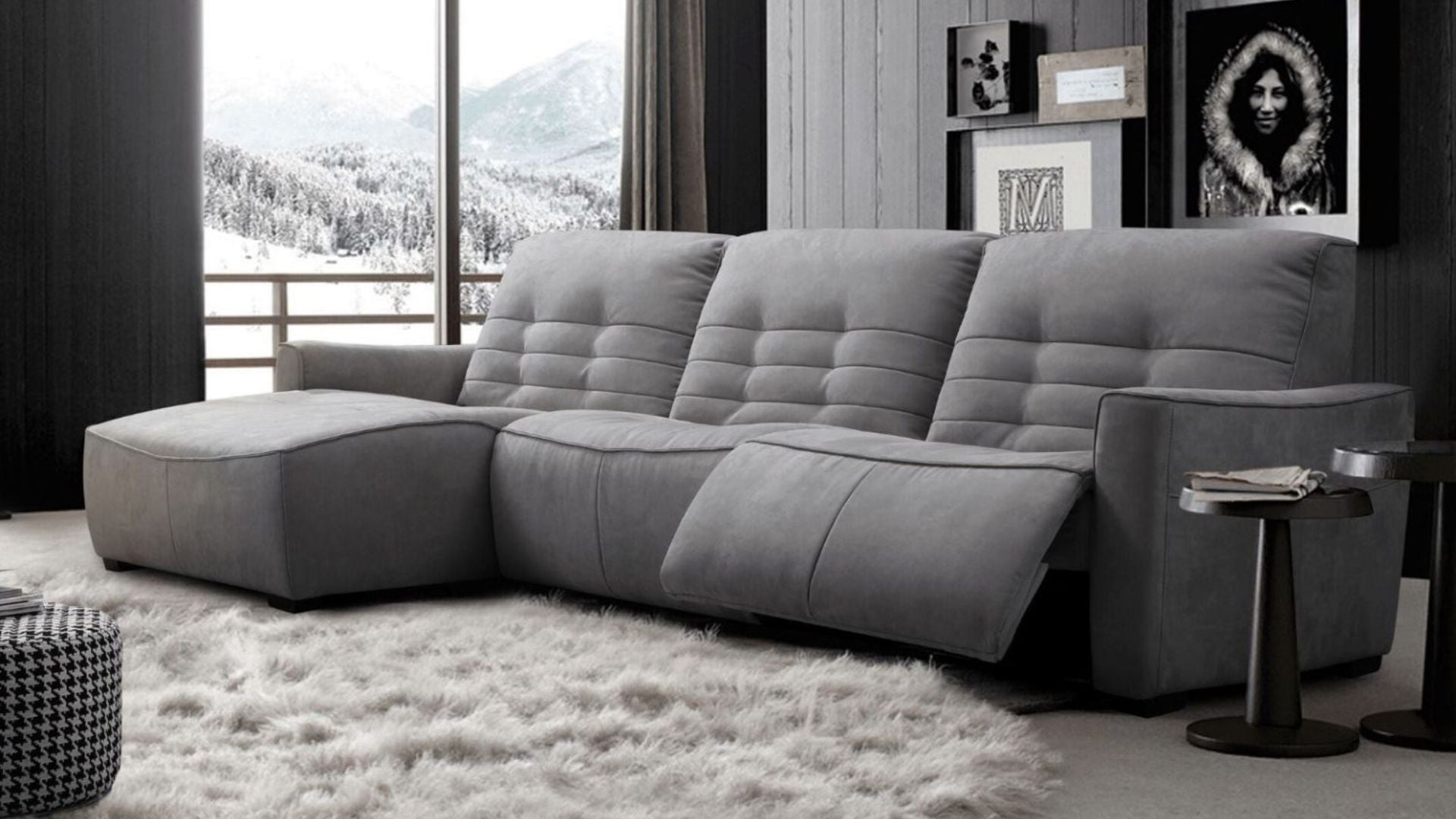 Sectional with chaise lounge and deals recliner