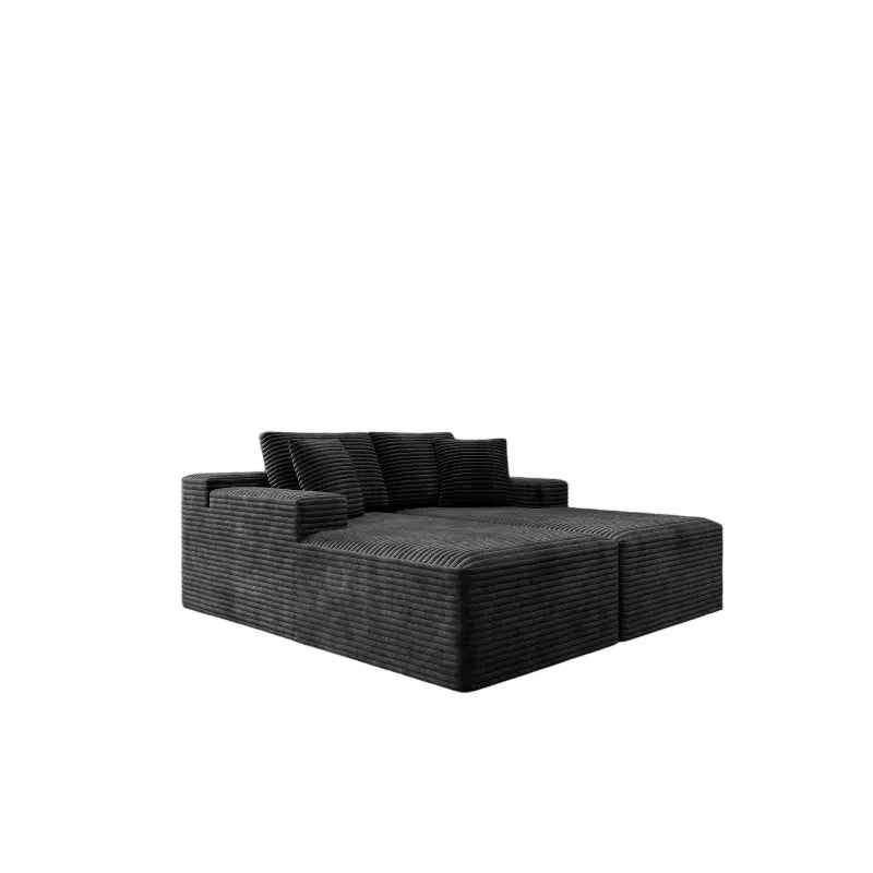 Flexo Corduroy Pet-Friendly Modular Loveseat Sofa with Double Chaise