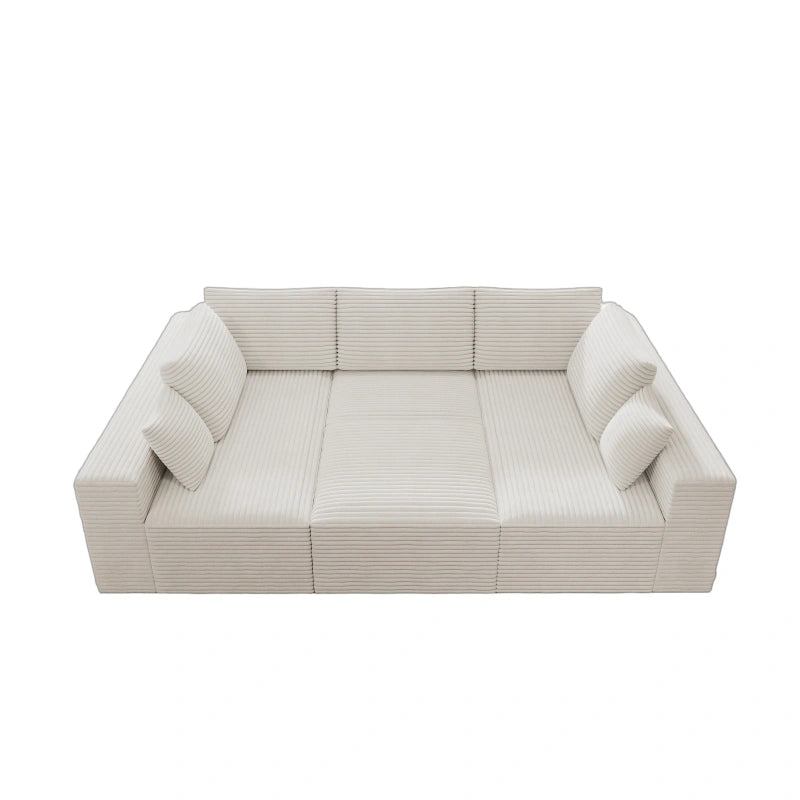 Flexo Corduroy Modular Sectional Pit Sofa