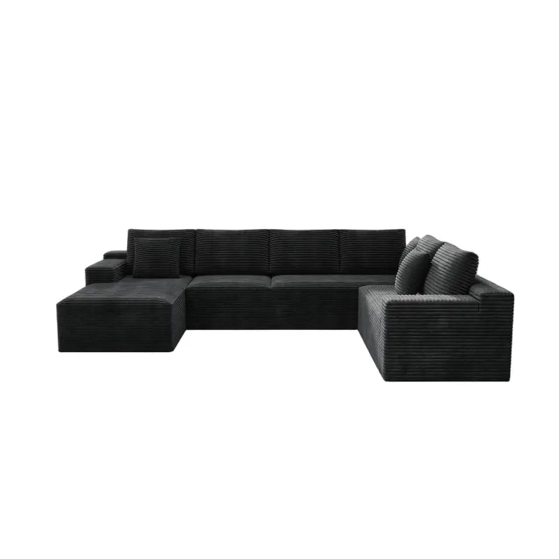 Flexo Corduroy Modular Sectional Sofa with Chaise 5-6 Seats