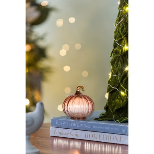 8pcs Orange Glass Pumpkins – Fall & Thanksgiving Decorations