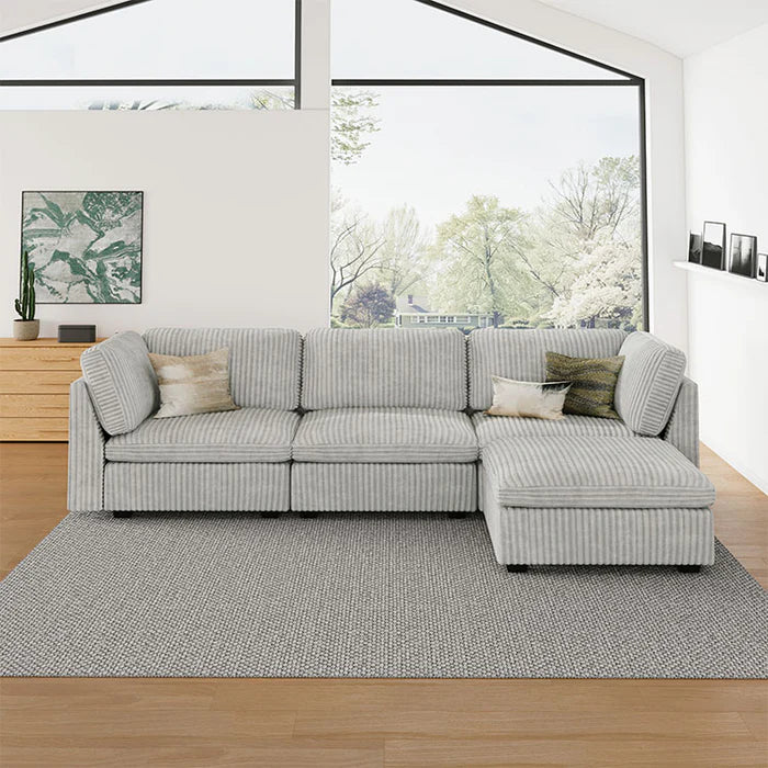 Sofinity Sectional Couch with Storage Ottoman