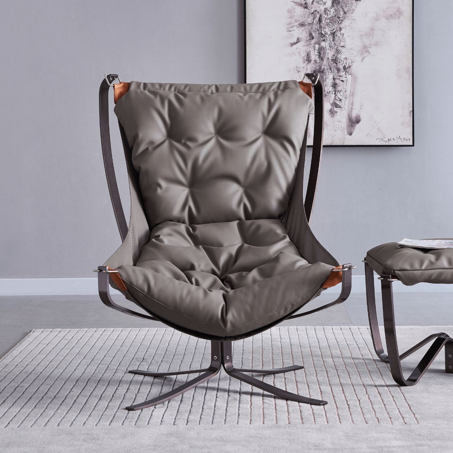 Rilasso Accent Chair With Ottoman - Valyou