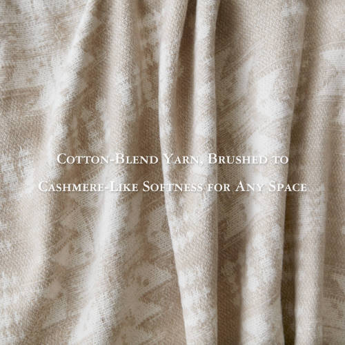 Cotton Blend Throw Blanket For Bed And Picnic 1-Piece