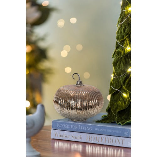 Foil Mercury Glass Pumpkin – Harvest Festival Table Decor