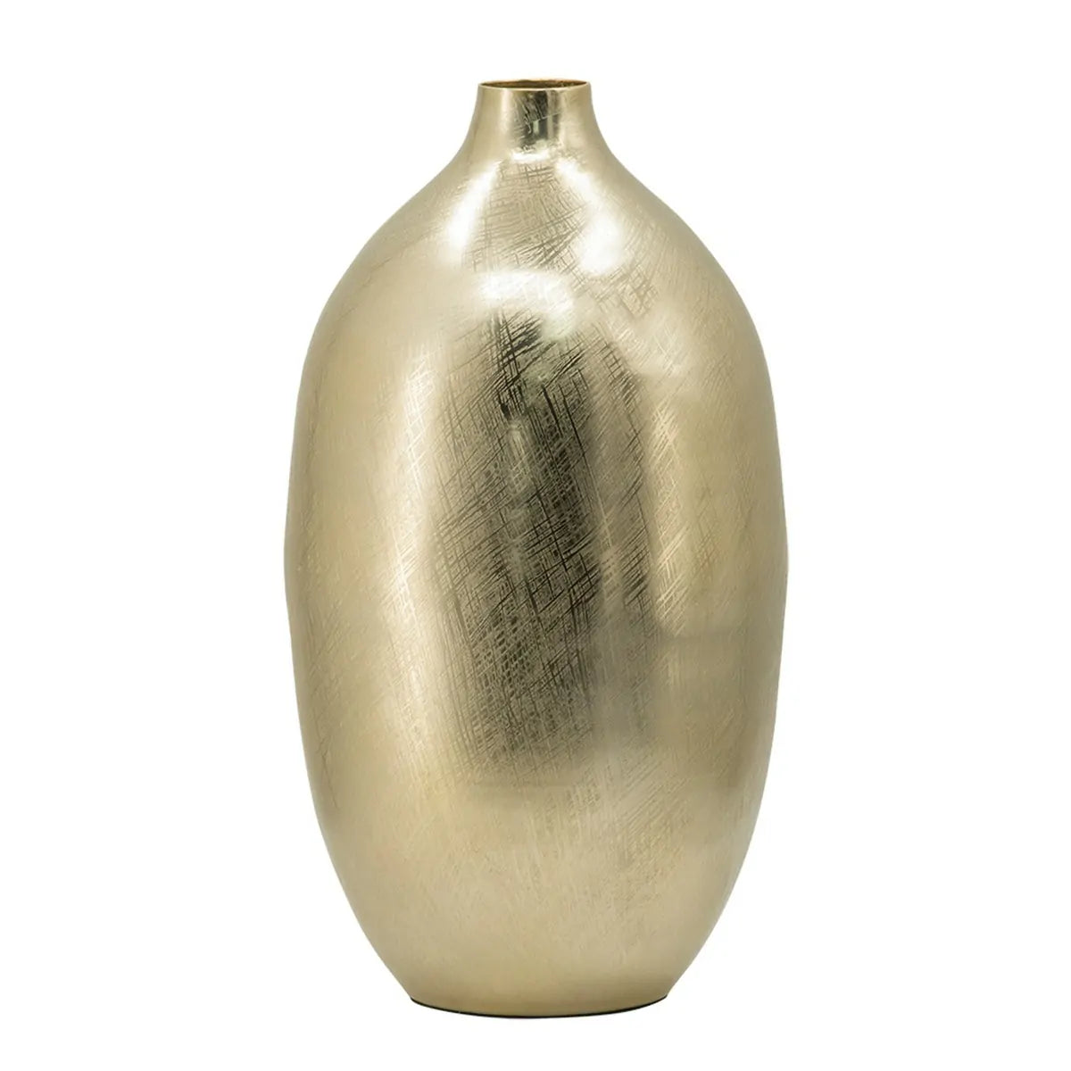 Gold Streak Aluminum Vase 18.5 Inch Modern Floor Vase for Home Decor