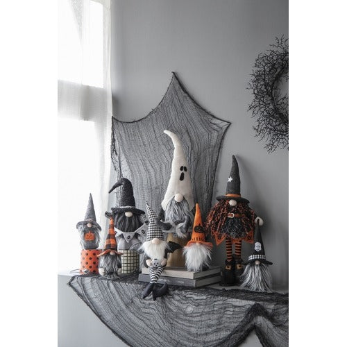 Halloween Decor Fabric Sitting Gnome Ghost Hat