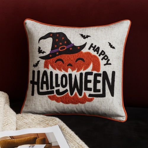Halloween Pumpkin Witch Throw Pillow – Spooky Home Decor