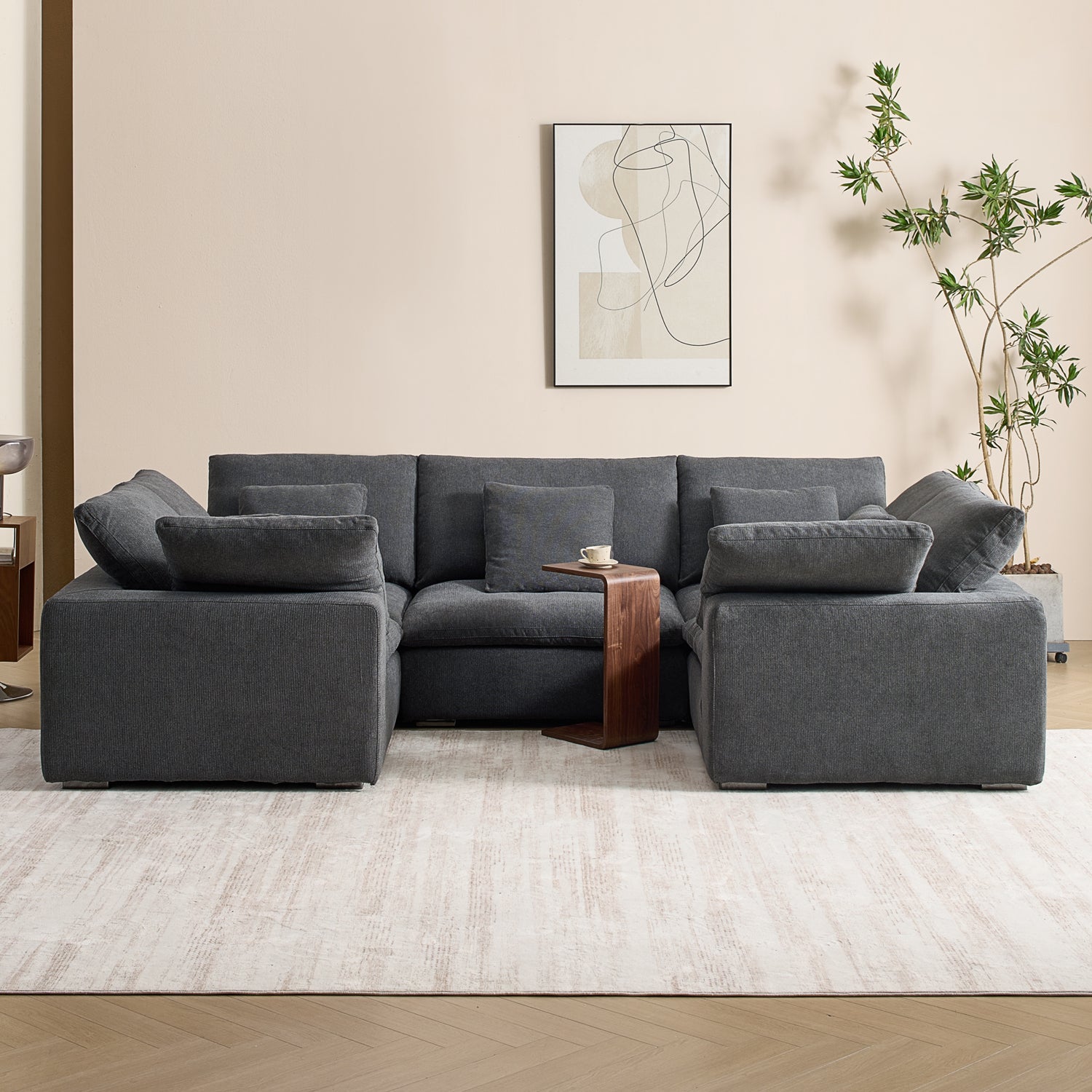 Malibu Cloud U Closed Sectional