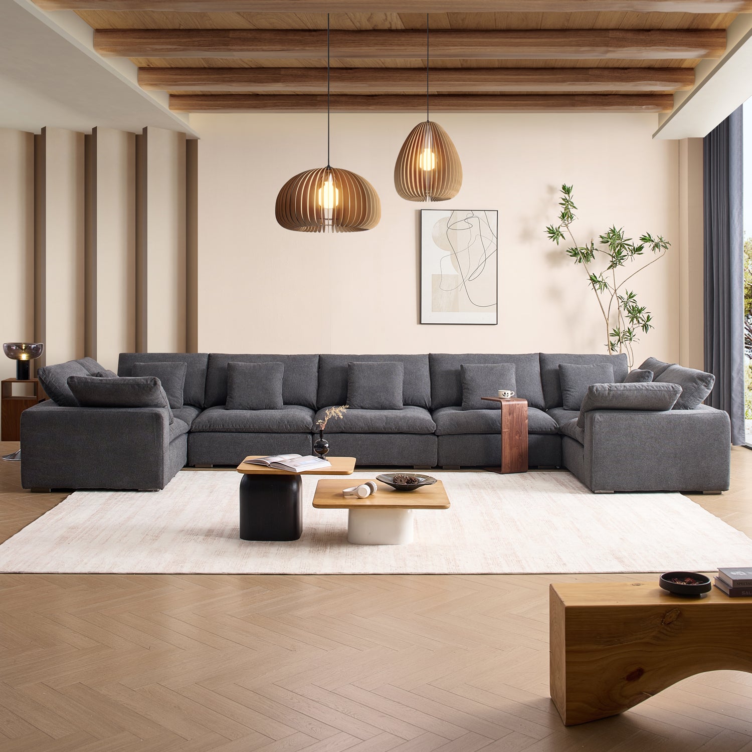 Malibu Cloud U Closed Sectional