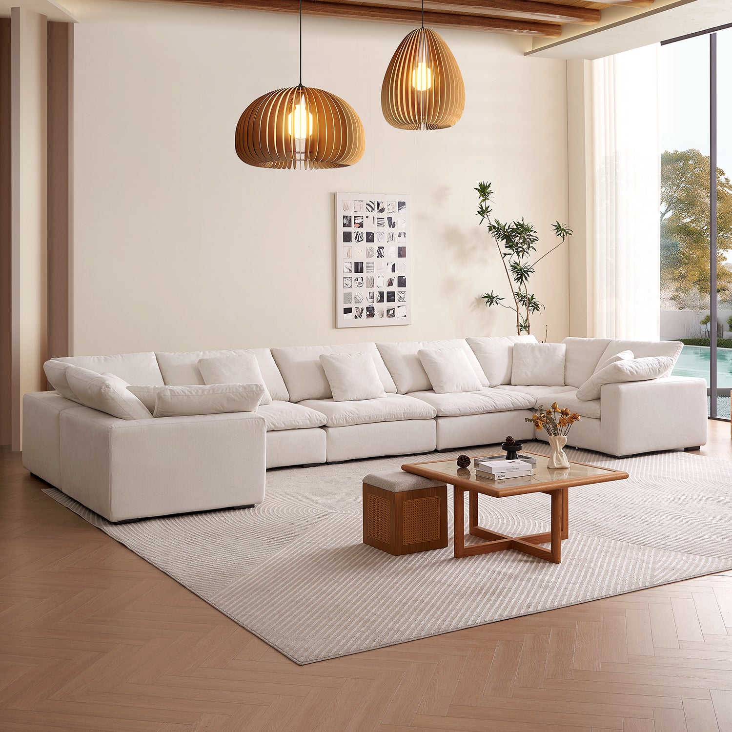 Malibu Cloud U Closed Sectional