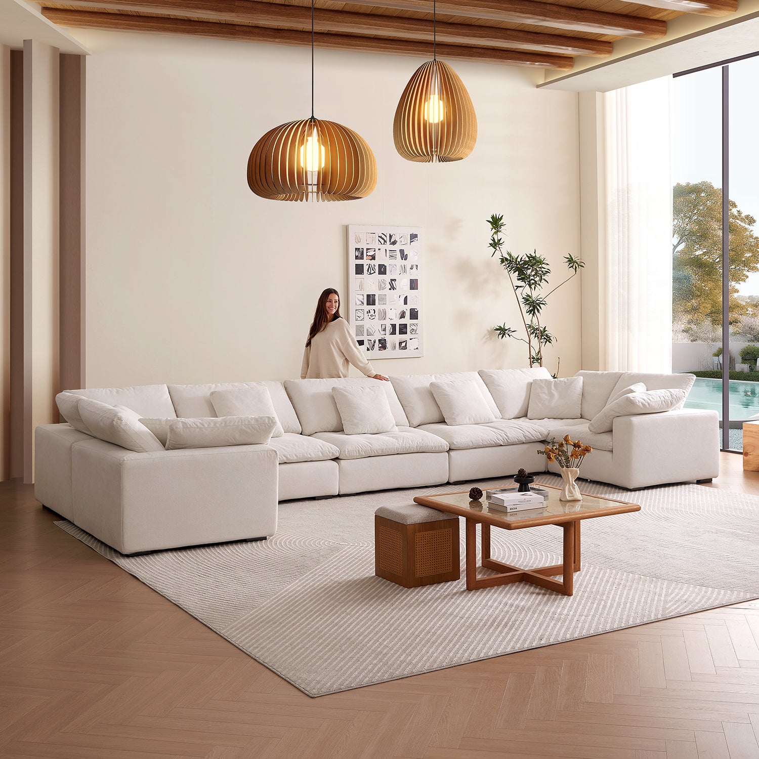 Malibu Cloud U Closed Sectional