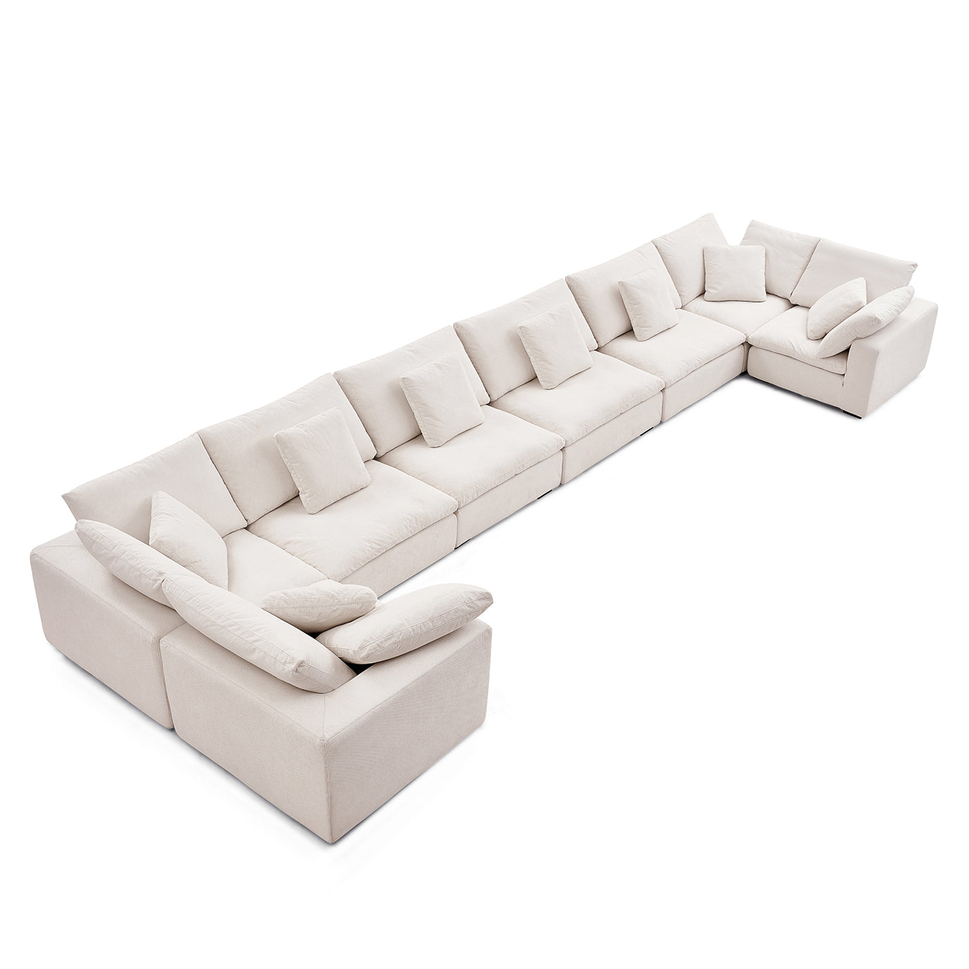 Malibu Cloud U Closed Sectional