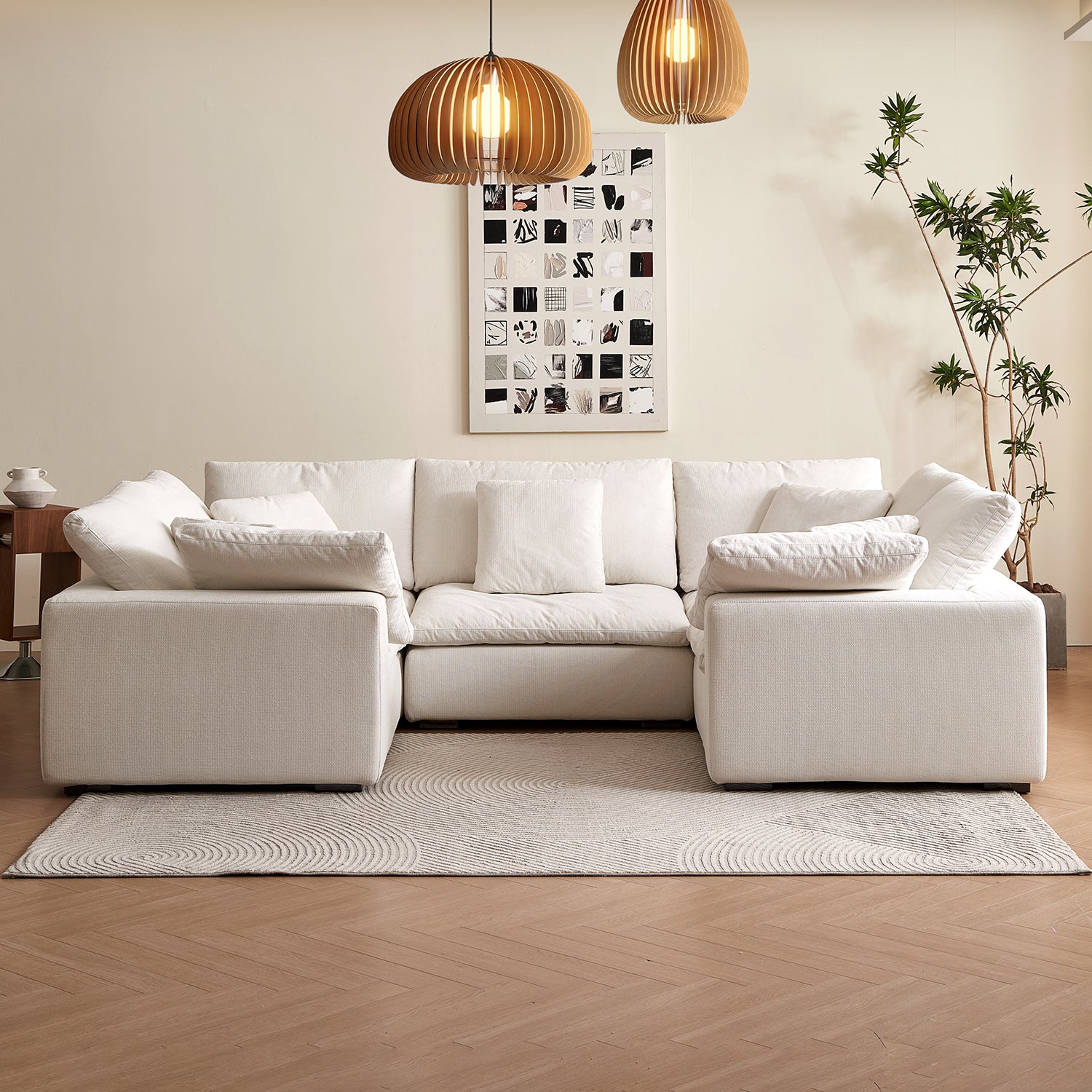 Malibu Cloud U Closed Sectional