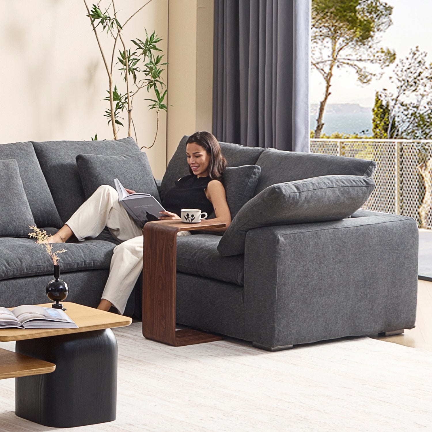 Malibu Cloud U Closed Sectional