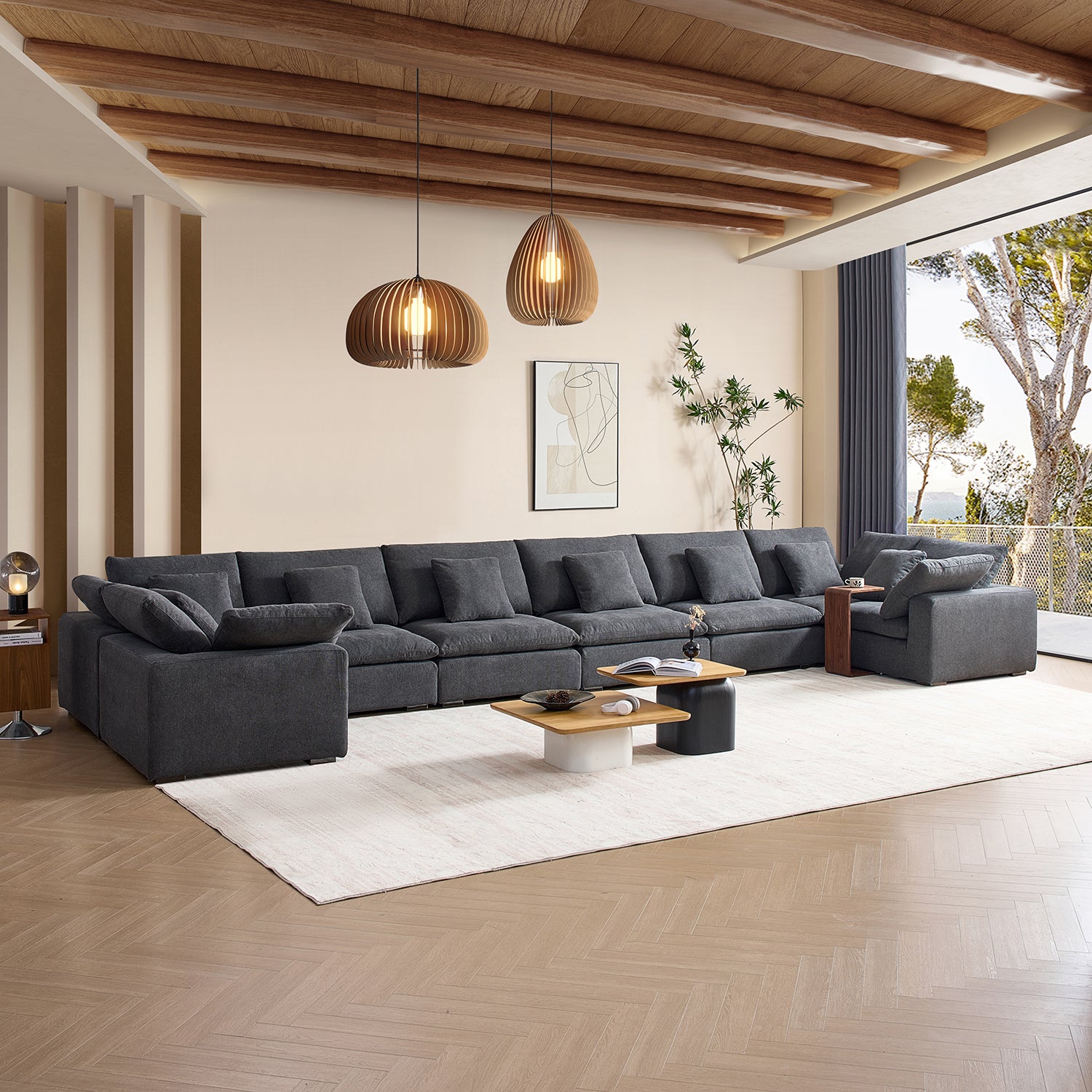 Malibu Cloud U Closed Sectional