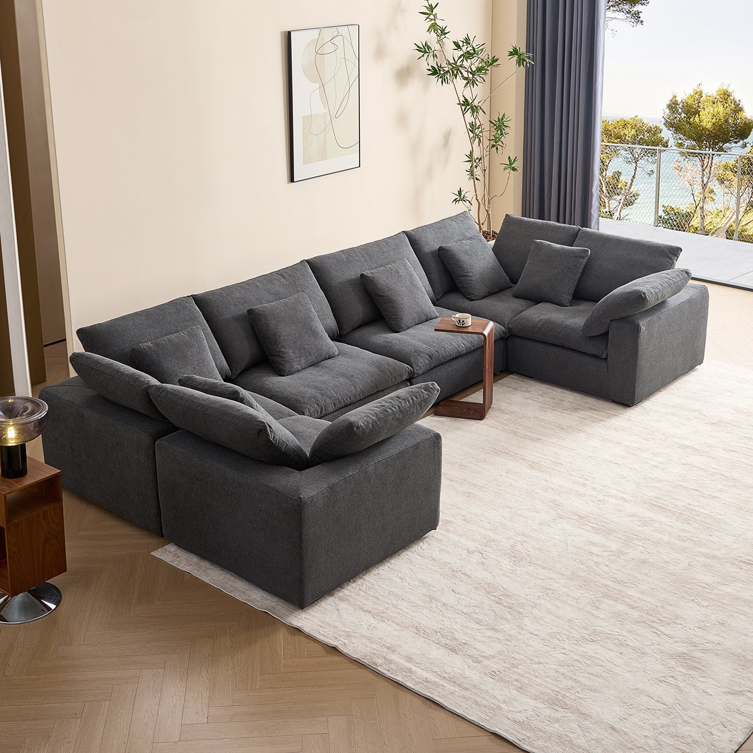 Malibu Cloud U Closed Sectional