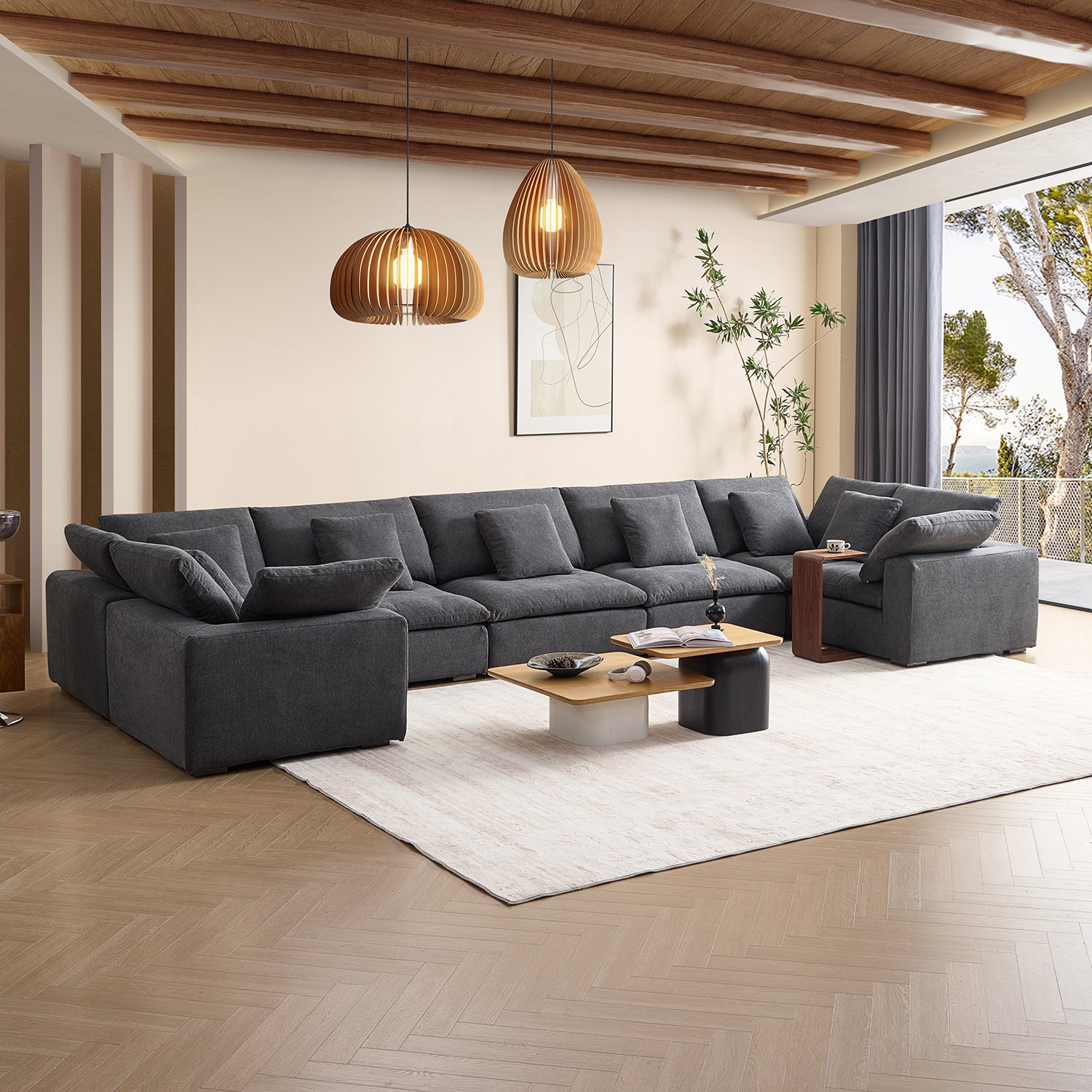 Malibu Cloud U Closed Sectional