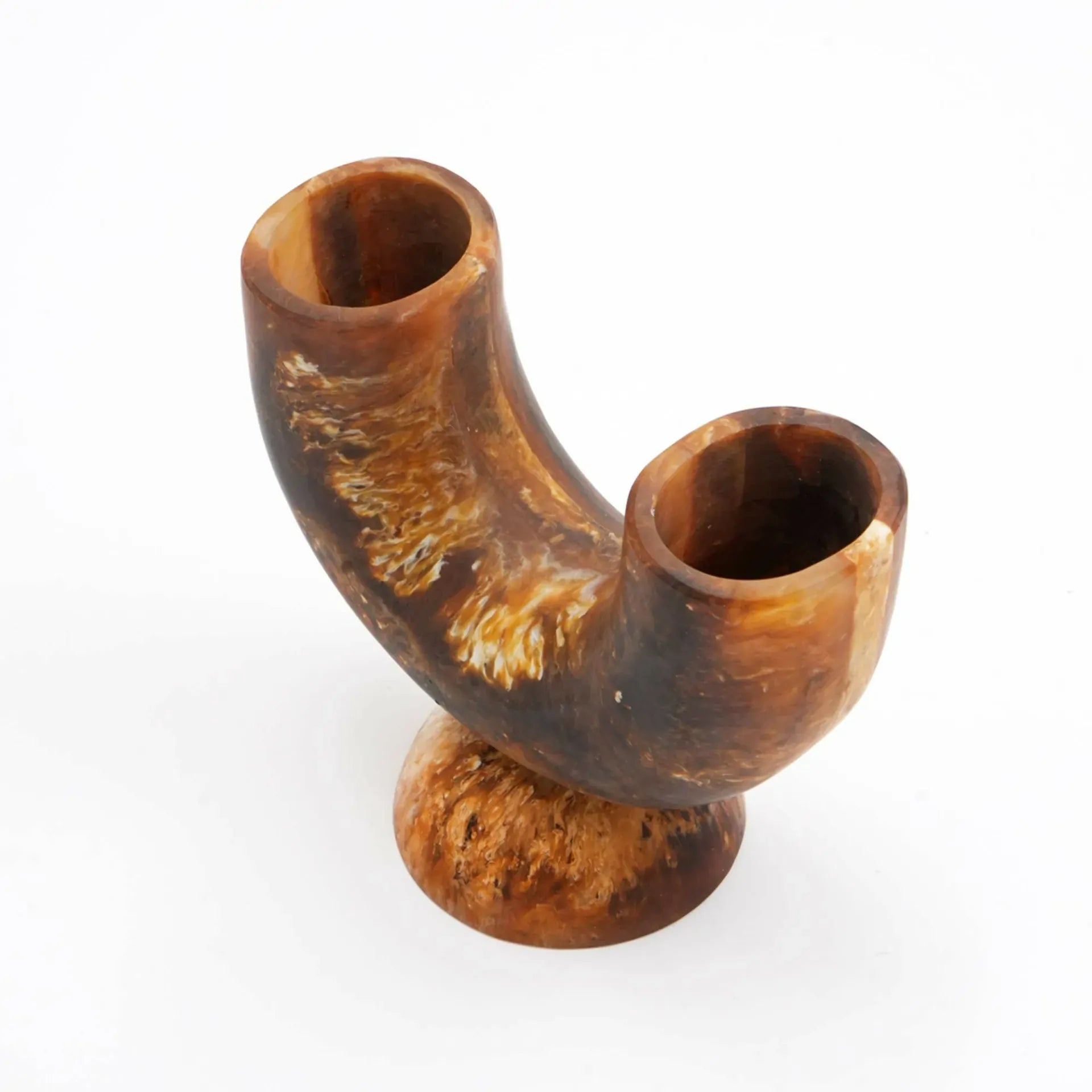 Marbled Resin Flower Vase U Shaped Design for Rustic Home Decor