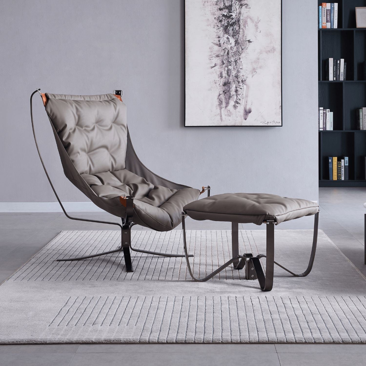 Rilasso Accent Chair With Ottoman - Valyou