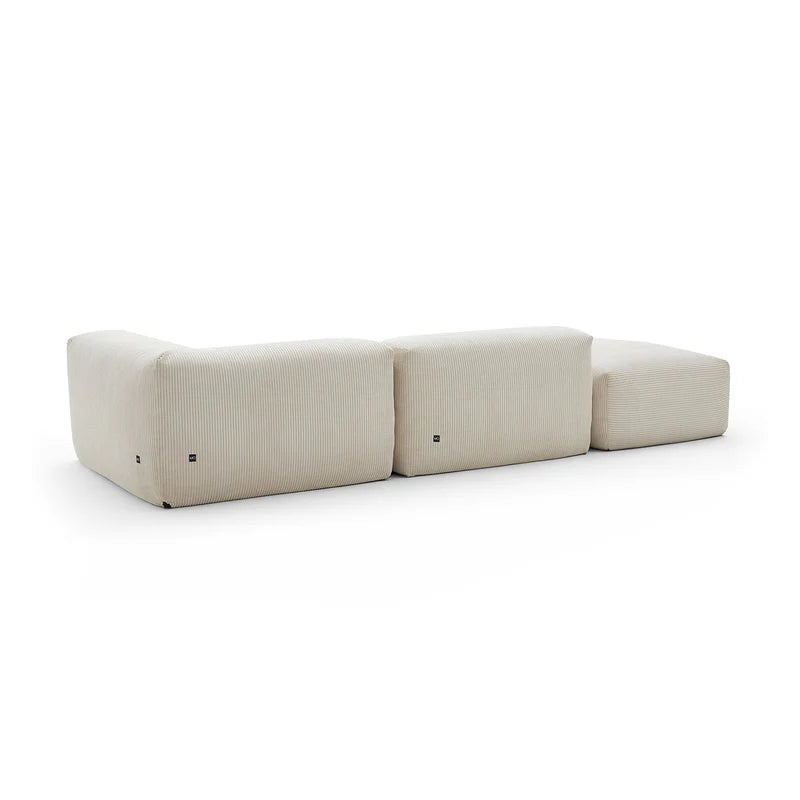 Mellow Sectional Open Couch with Ottoman