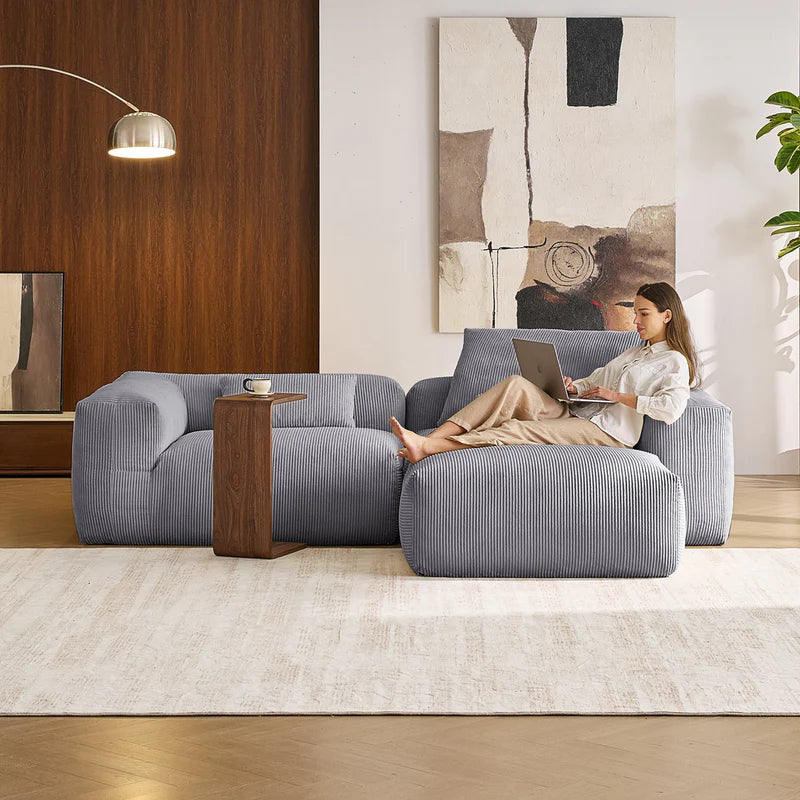 Mellow Loveseat Sectional with Ottoman