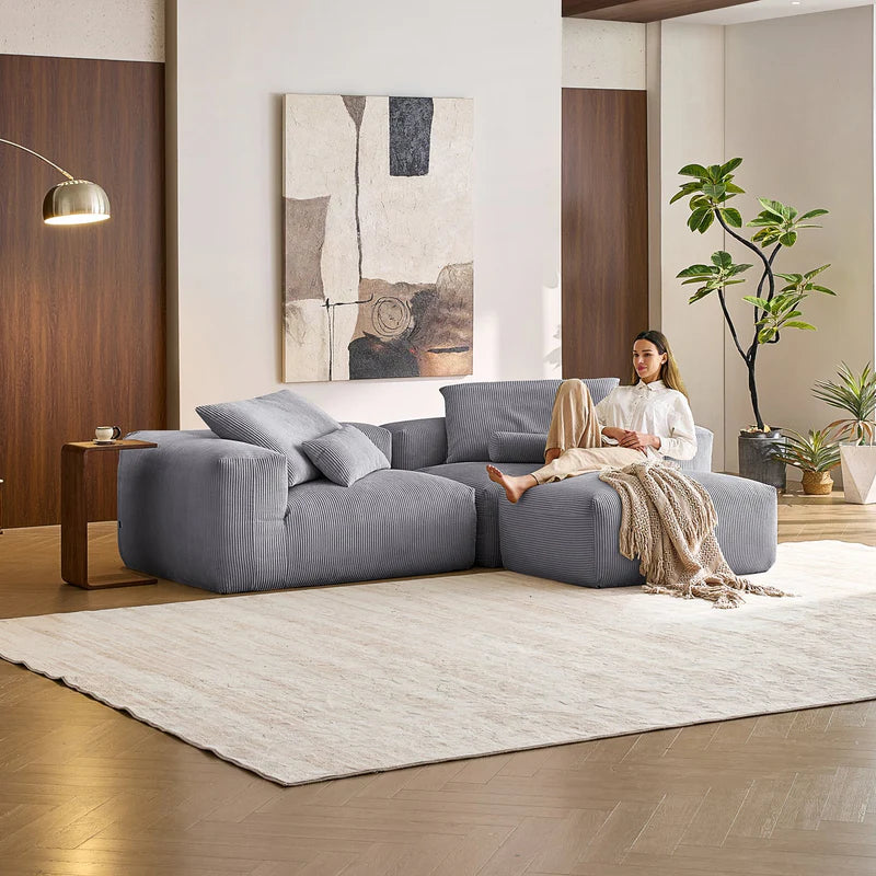 Mellow Loveseat Sectional with Ottoman