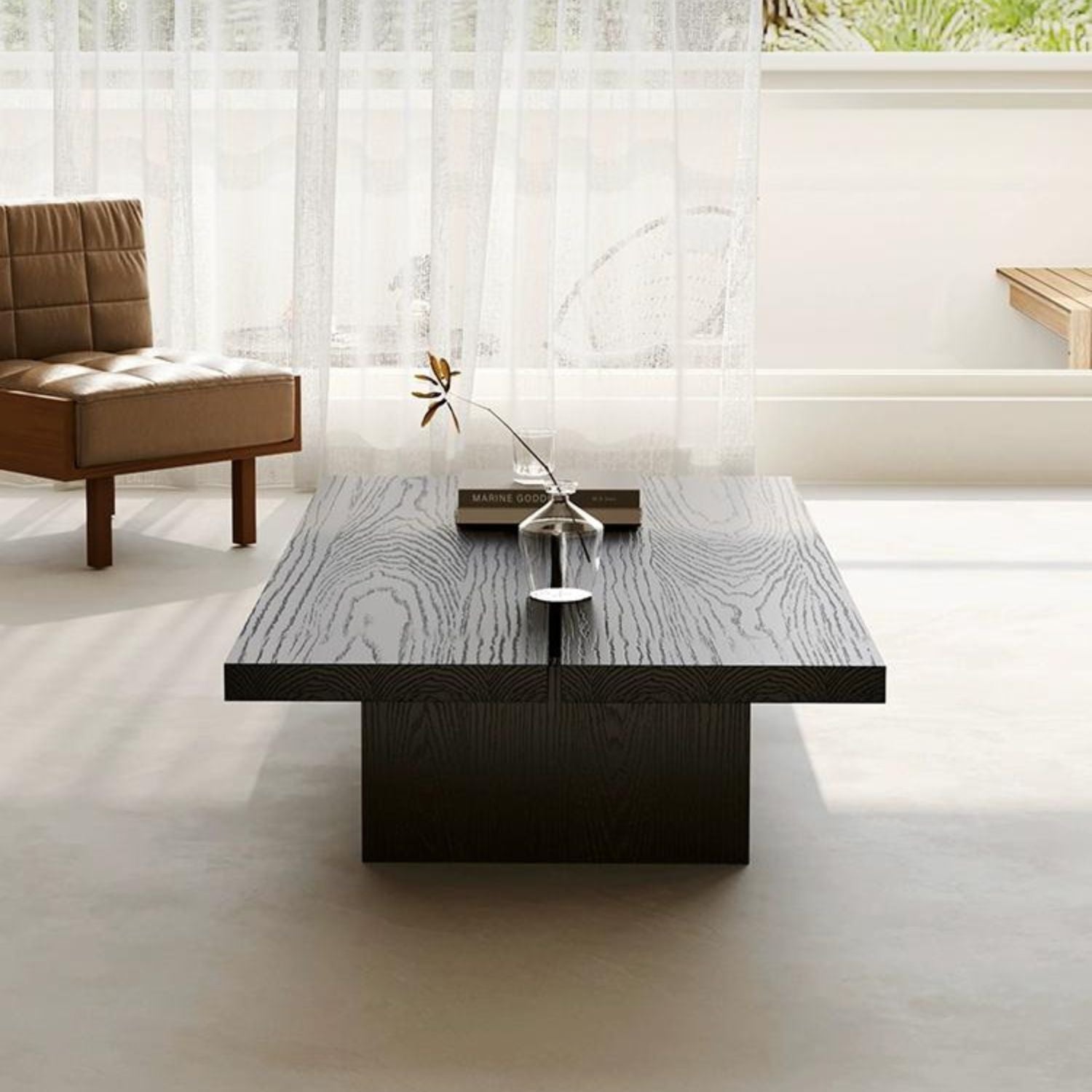 Black wood 2024 coffee table