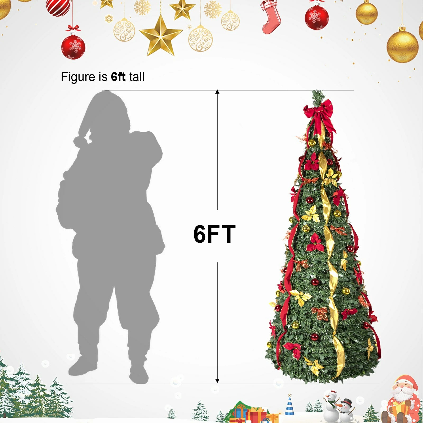 Pop-Up Christmas Tree with 150 Lights