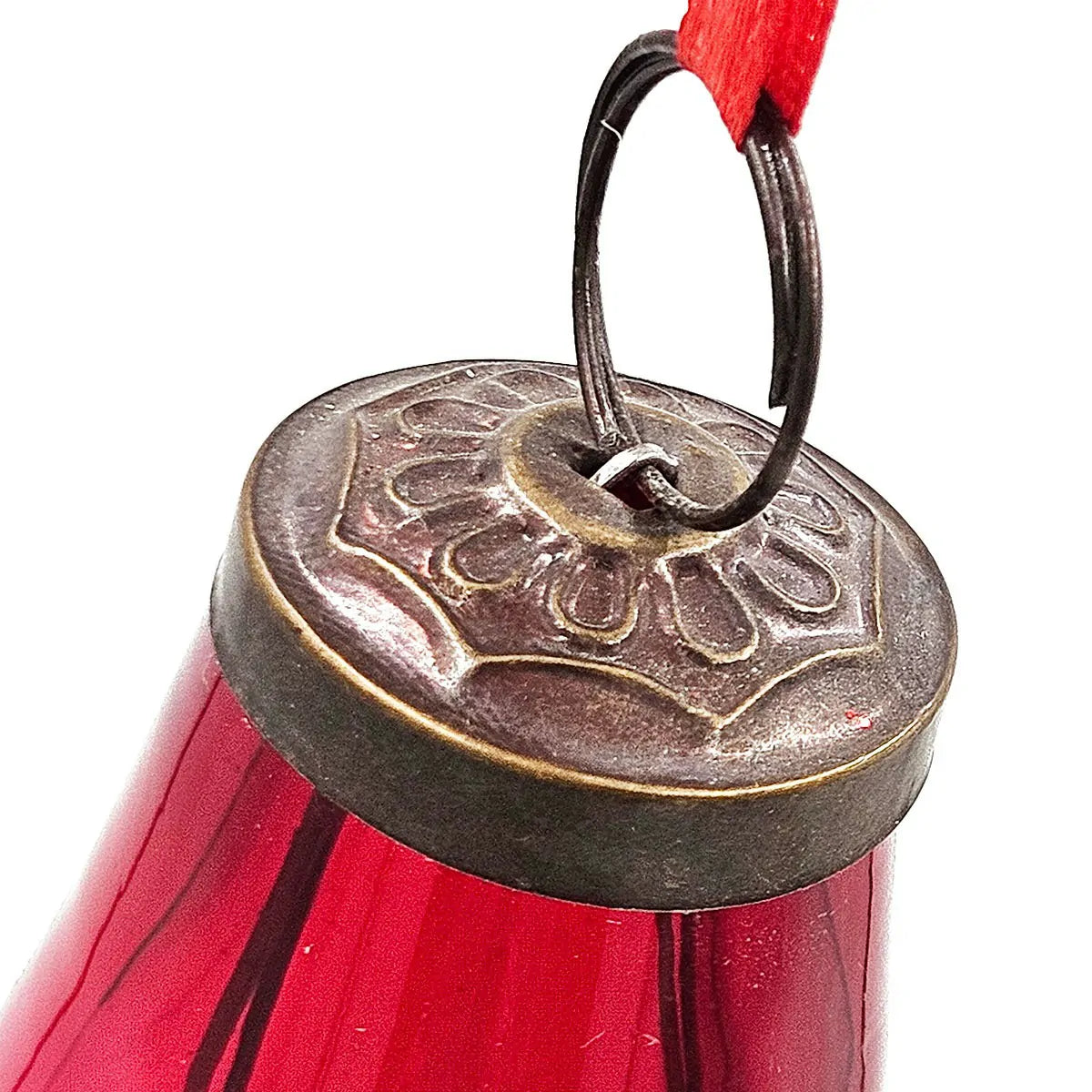 Red Teardrop Ornaments Set of 12 Shiny Glass Decor for Christmas Tree