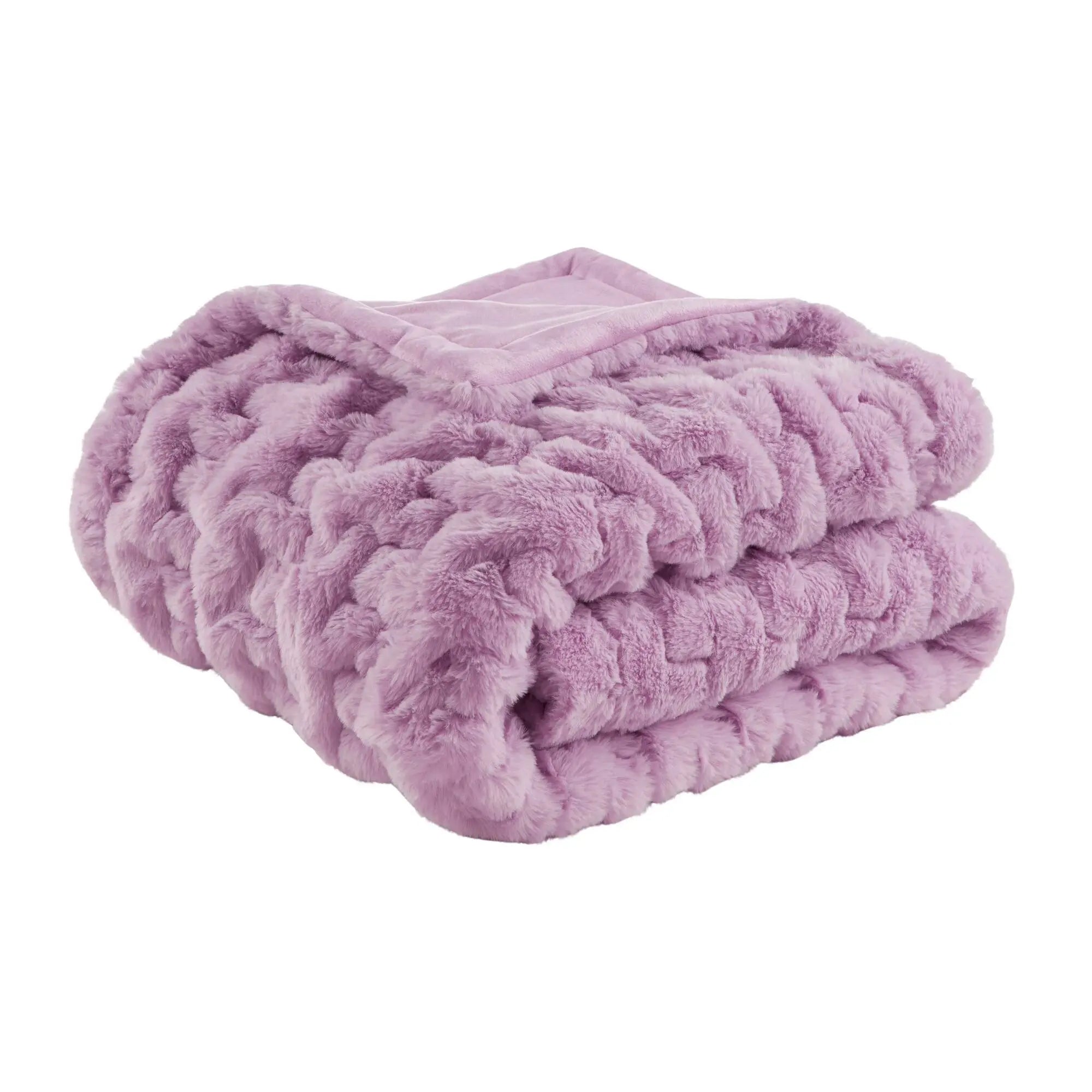Ruched Fur Throw