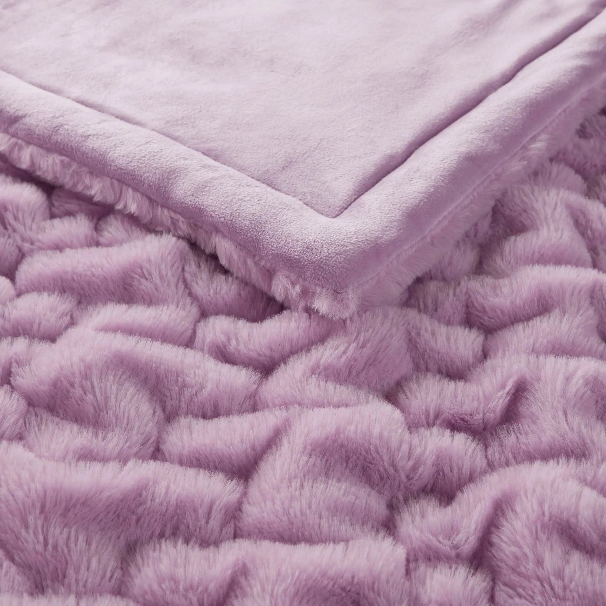Ruched Fur Throw