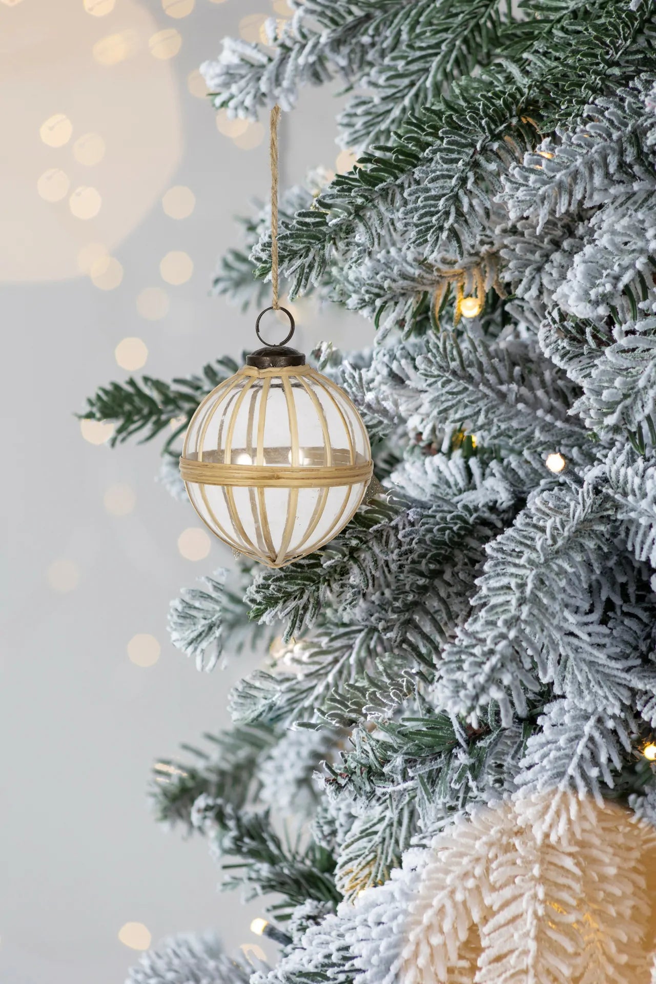 Set of 3 Gold Metal Frame Xmas Balls with White Interior 3.2 inch Holiday Decor