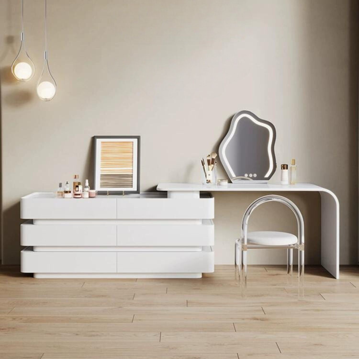 Onsen Vanity with Drawers, Vanity, Valyōu Furniture | Valyou Furniture 