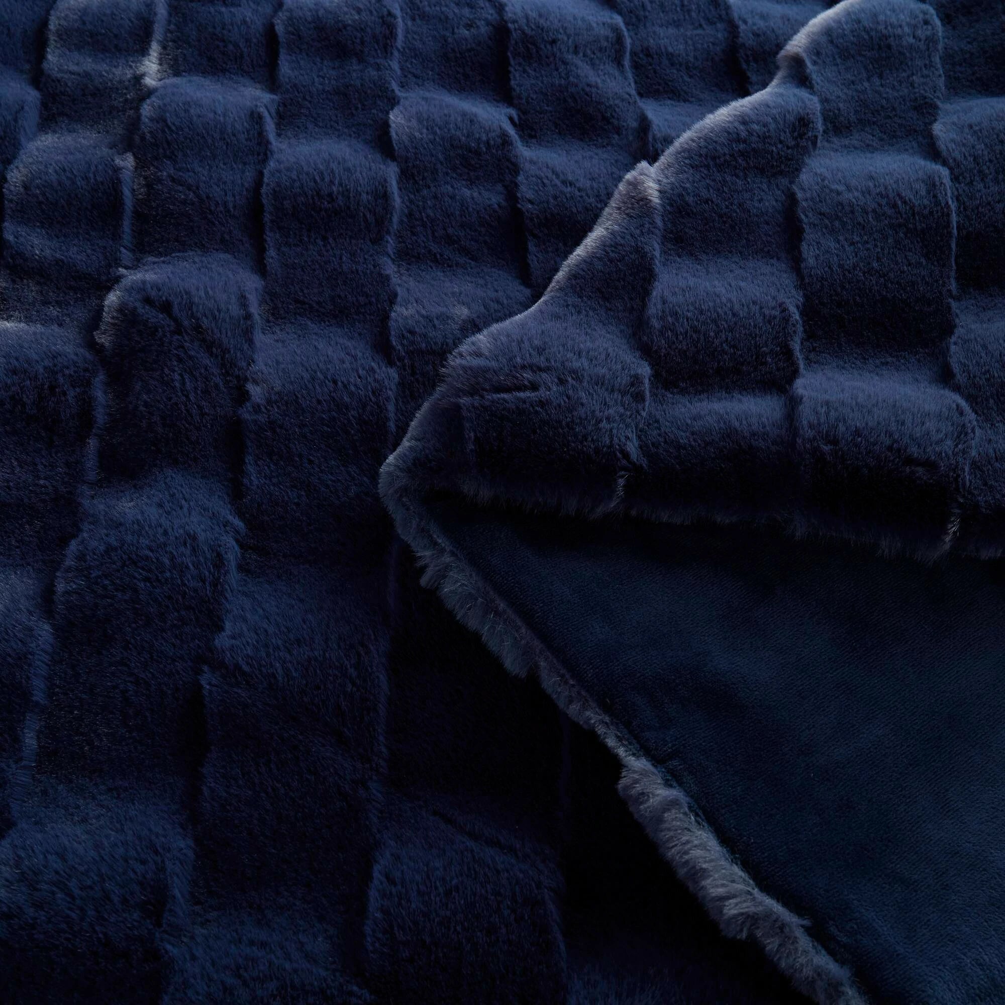 Winter Navy Throw Set-Cozy & Soft Blanket for gift