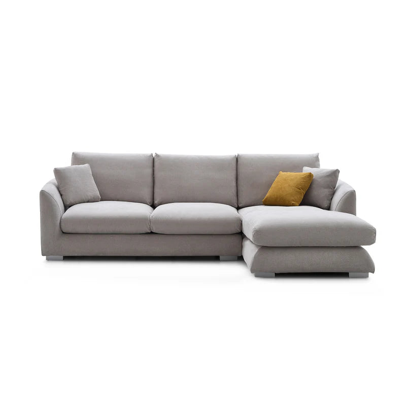 Feathers Sectional Couch Chaise Lounge 88-170 Inches