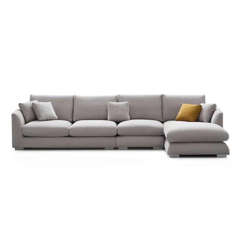 Feathers Sectional Couch Chaise Lounge 88-170 Inches
