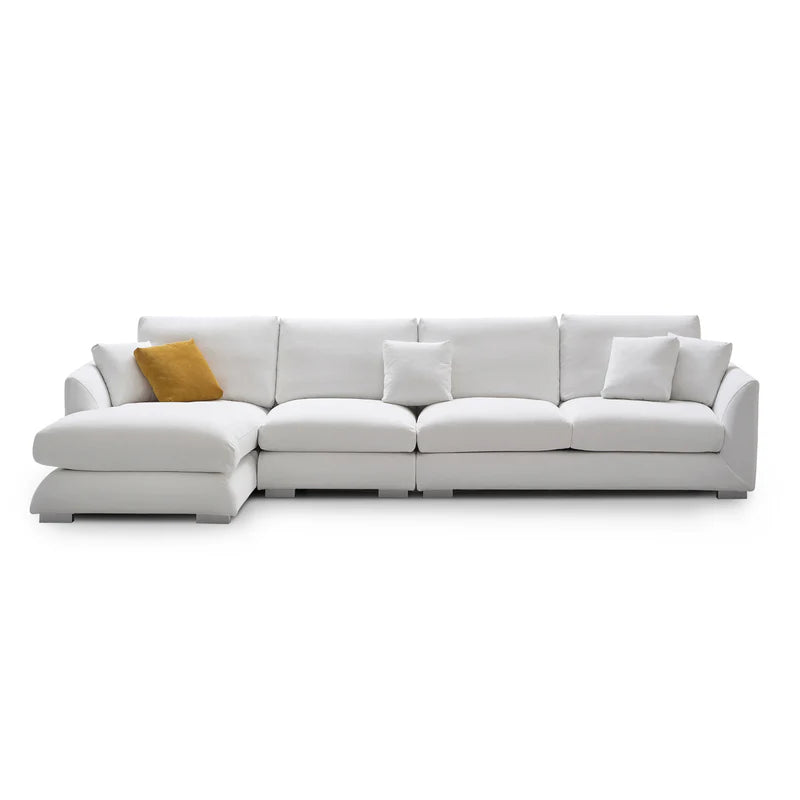 Feathers Sectional Couch Chaise Lounge 88-170 Inches